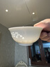 景德鎮陶瓷家用中式吃飯碗套裝青花玲瓏白瓷餐具可微波爐烤箱喬遷送禮品 【升級高端禮盒】玉牡丹飯碗*6 曬單實(shí)拍圖