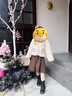 迪士尼（Disney）童裝女童韓版洋氣套裝女童衣服加絨上衣馬甲短裙三件套TD4ET002 曬單實(shí)拍圖