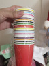 diy彩色紙杯一次性手工紙杯加厚白色紅色紙杯幼兒園兒童手工美術(shù)創(chuàng  )意材料 10色混色共50只 曬單實(shí)拍圖