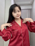 LULUCARTER【廠(chǎng)牌】100%桑蠶絲紅色真絲睡衣結婚款家居服 歡喜紅女 【長(cháng)袖+長(cháng)褲】 【專(zhuān)柜禮盒款】現貨 L 建議【100-120】 曬單實(shí)拍圖