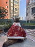 TMJD MISS狗狗冬季寵物新年衣服泰迪毛馬面小型比熊寵物貓喜慶唐裝過(guò)年裙子 紅色馬面唐服裙【拍照留念必備】 L碼【建議8-10斤 參考胸圍背長(cháng)】 曬單實(shí)拍圖