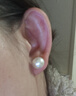AJIDOU阿吉豆爆款仿珍珠耳釘925銀針精致百搭正圓大珍珠新年米白10mm 曬單實(shí)拍圖