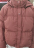 啄木鳥(niǎo)紅色短款連帽羽絨服外套女小個(gè)子2025冬季新款歐貨加厚保暖面包服 酒紅色羽絨服 M 曬單實(shí)拍圖