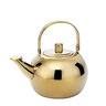 Boelter加厚不銹鋼飯店茶壺泡茶壺玲瓏壺餐廳酒店水壺 家用小茶水壺 20CM金色 曬單實(shí)拍圖