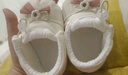 米嘟爾嬰兒鞋秋季女寶寶軟底鞋松緊帶棉布鞋不掉鞋套學(xué)步鞋0-1歲2小月齡 米色(舒舒抽繩鞋-芋粉蕾結) 12 M 內長(cháng)12cm 建議6-12月 曬單實(shí)拍圖