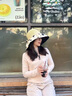 Charm Kendo遮陽(yáng)帽女太陽(yáng)帽黑膠防曬防紫外線(xiàn)百搭時(shí)尚戶(hù)外騎行漁夫帽草帽 米色 曬單實(shí)拍圖