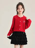 moonkids童裝女童蛋糕裙套裝新年衣服紅色2025秋冬新款兒童毛衣裙子半身裙 兩件套【19793紅色針織衫+6155黑色絲絨裙】 110 cm 曬單實(shí)拍圖