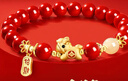 央創(chuàng  )時(shí)尚中國黃金朱砂手串手鏈女款本命年新年生日禮物女士女生足銀女朋友 曬單實(shí)拍圖