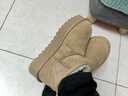 山石匠人周冬雨同款雪地靴羊皮毛一體超保暖百搭短靴加絨厚底薄底棉鞋 栗色 加絨 厚底 ZH001-1 39 曬單實(shí)拍圖