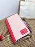 左蒂A6pu皮布質(zhì)紋理便攜旅行手賬本綁帶隨身日記本高級感高顏值大學(xué)生記事本本子可定制 粉紅 曬單實(shí)拍圖