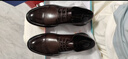 意爾康男鞋男士亮面系帶皮鞋商務(wù)正裝男鞋 54276W 棕色 42  曬單實(shí)拍圖