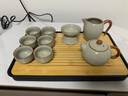 汝窯功夫茶具套裝新款喝茶家用泡茶陶瓷蓋碗茶壺茶杯子套裝無(wú)茶盤(pán) 汝窯功夫茶具10件套【含茶盤(pán)】 曬單實(shí)拍圖