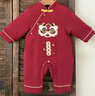 babylove嬰兒夾棉連體衣冬季寶寶保暖拜年服紅色新年哈衣歲歲洽洽 曬單實(shí)拍圖