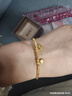 六福珠寶 黃金手鐲馬上有錢(qián)光影金彈力鐲手鏈足金新年禮物 計價(jià)約6.24克 曬單實(shí)拍圖