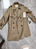 奧豚風(fēng)衣外套女秋款韓版寬松休閑中長(cháng)款上衣AT3212-1 卡其色  2XL 曬單實(shí)拍圖