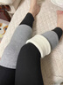 恒源祥襪子女羊毛襪冬季加絨加厚長(cháng)筒保暖襪套護腿羊羔絨毛小腿襪護膝女 常規短款--淺灰色 L 【適合體重111-150斤】 曬單實(shí)拍圖