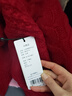 金菊加厚美拉德100%綿羊毛秋冬新款紅品毛衣彩紗高領(lǐng)插肩袖女式羊毛衫 紅色 M (160/84A) 曬單實(shí)拍圖