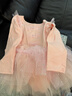 艾舞戈兒童舞蹈服女童練功服長(cháng)袖春秋芭蕾舞裙女孩跳舞衣服 粉色 120 曬單實(shí)拍圖