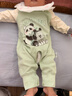 巴布豆嬰兒衣服春秋100純棉寶寶連體衣a類(lèi)嬰幼兒卡通外出服哈衣爬服 曬單實(shí)拍圖