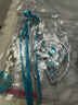 G.duck女童愛(ài)莎連衣裙秋冬新款冰雪奇緣兒童裝艾莎公主裙春秋生日表演服 藍加絨裙+披風(fēng)冠棒辮子手項鏈耳 130 適合身高115cm左右 曬單實(shí)拍圖