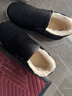3514保暖羊毛布鞋老人鞋套腳款男士爸爸鞋冬季加厚棉鞋 黑色 44  曬單實(shí)拍圖