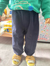 漢童兒童秋冬季寬松A類(lèi)運動(dòng)褲男女童小腳灰色衛褲寶寶休閑幼兒園褲子 藍色 130 曬單實(shí)拍圖