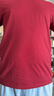 凡客誠品（VANCL）短袖男夏季男士t恤純棉圓領(lǐng)寬松大碼基礎純色半袖體恤 酒紅 L 曬單實(shí)拍圖