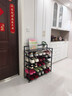 小匠材簡(jiǎn)易鞋架免安裝楠竹家用門(mén)口宿舍多層折疊收納置物架子黑色6層90 曬單實(shí)拍圖