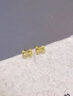 中國黃金（CHINA GOLD）蝴蝶結黃金耳釘女款足金在逃公主直針耳飾品新年節生日禮物送女友 【今/次日達】蝴蝶結耳釘 約1g 曬單實(shí)拍圖