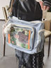 AMOR HOUR痛包補習袋初中生大容量斜挎包送扎板ins風(fēng)學(xué)生透明娃包二次元單肩包百搭手提帆布袋高顏值托特包 曬單實(shí)拍圖