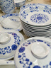 富玉景德鎮高顏值青花瓷玲瓏餐具套裝高級感喬遷家用輕奢陶瓷碗碟 萬(wàn)壽蓮套裝（釉下彩） 58頭 曬單實(shí)拍圖