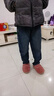 多多家男童褲子2025冬季復古美式刺繡加絨牛仔褲兒童軟糯彈力休閑哈倫褲 曬單實(shí)拍圖