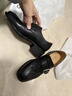千百度（C.BANNER）樂(lè )福鞋女2025秋季新款小皮鞋正裝通勤深口單鞋A25417897 黑色 39 曬單實(shí)拍圖
