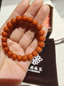 石玥珠寶收藏級8x7mm涼山南紅瑪瑙手串轉運珠本命年手鏈男女士款禮物 曬單實(shí)拍圖