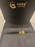中國黃金（CHINA GOLD）黃金耳釘女士999足金雪花耳釘新年情人節禮物送女友老婆 足金耳釘約1.2g【甄選禮盒】 曬單實(shí)拍圖