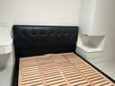 大樹(shù)島家居法式復古儲物華夫格床主臥真皮床意式輕奢黑色中古風(fēng)床 【櫸木排骨架】升級版單床 氣壓結構1800mm*2000mm 曬單實(shí)拍圖