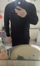 特步（XTEP） 男子半拉鏈長(cháng)袖t恤舒適休閑訓練跑步服內搭速干衣透氣上衣 正黑色0173-散熱保暖（男） XL 曬單實(shí)拍圖