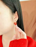 百鈺福旺財耳飾天然紅瑪瑙南紅耳環(huán)紅色喜慶耳扣新中式本命年耳釘禮物 【天然紅瑪瑙】旺財運耳環(huán) 曬單實(shí)拍圖