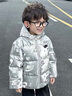 NIKE 耐克童裝男童保暖短款羽絨服冬季新款滿(mǎn)印兒童新年衣服外套 銀灰色 90絨 清潔度1000+ 110 /52 充絨量84克【建議身高98-104cm】 曬單實(shí)拍圖