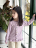 班喜迪【7A抗菌】女童長(cháng)袖t恤春裝新款洋氣兒童公主打底衫春秋寶寶上衣 紫色 【7A抗菌】 110 曬單實(shí)拍圖