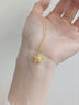 中國黃金（CHINA GOLD）碎碎冰星星黃金項鏈女足金輕奢百搭吊墜婦女節生日禮物送女友老婆 足金星星吊墜約0.28g【贈銀鏈】 曬單實(shí)拍圖