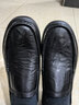 紅蜻蜓真皮男士休閑皮鞋一腳蹬通勤軟底兩穿牛皮豆豆鞋WTA15083 黑色 41 曬單實(shí)拍圖