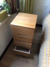 實(shí)木夾縫柜30/40/50cm抽屜式收納柜窄縫隙儲物五斗柜小床頭柜邊柜 松木原木-35cm寬 4層 曬單實(shí)拍圖