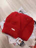 啄木鳥(niǎo)紅色帽子圍巾二件套裝女士冬季保暖毛線(xiàn)帽圍脖送女生新年生日禮物 曬單實(shí)拍圖