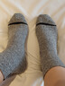 鴨鴨【100%純棉】襪子男冬季10A抗菌防臭襪耐磨吸汗中筒運動(dòng)休閑男襪 曬單實(shí)拍圖
