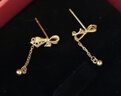 周六福輕婚嫁系列蝴蝶結黃金耳墜女生日禮物計價(jià)A0912513 一對 約2.02g 曬單實(shí)拍圖