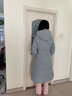鴨鴨（YAYA）羽絨服女長(cháng)款過(guò)膝2025秋冬季收腰連帽純色韓版時(shí)尚保暖加厚外套 曬單實(shí)拍圖
