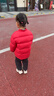 Teenie Weenie  Kids小熊童裝春秋款女童圍巾拉鏈保暖棒球羽絨服 紅色 130 cm 曬單實(shí)拍圖