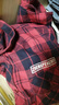 啄木鳥(niǎo)（TUCANO）格子襯衫男長(cháng)袖黑紅春秋款韓版潮流翻領(lǐng)外套男學(xué)生青少年休閑襯衣 紅色 L 175 （約100-120斤可穿） 曬單實(shí)拍圖