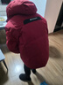 鴨鴨童裝短款羽絨服中大童洋氣冬季外套 酒紅色 170 曬單實(shí)拍圖
